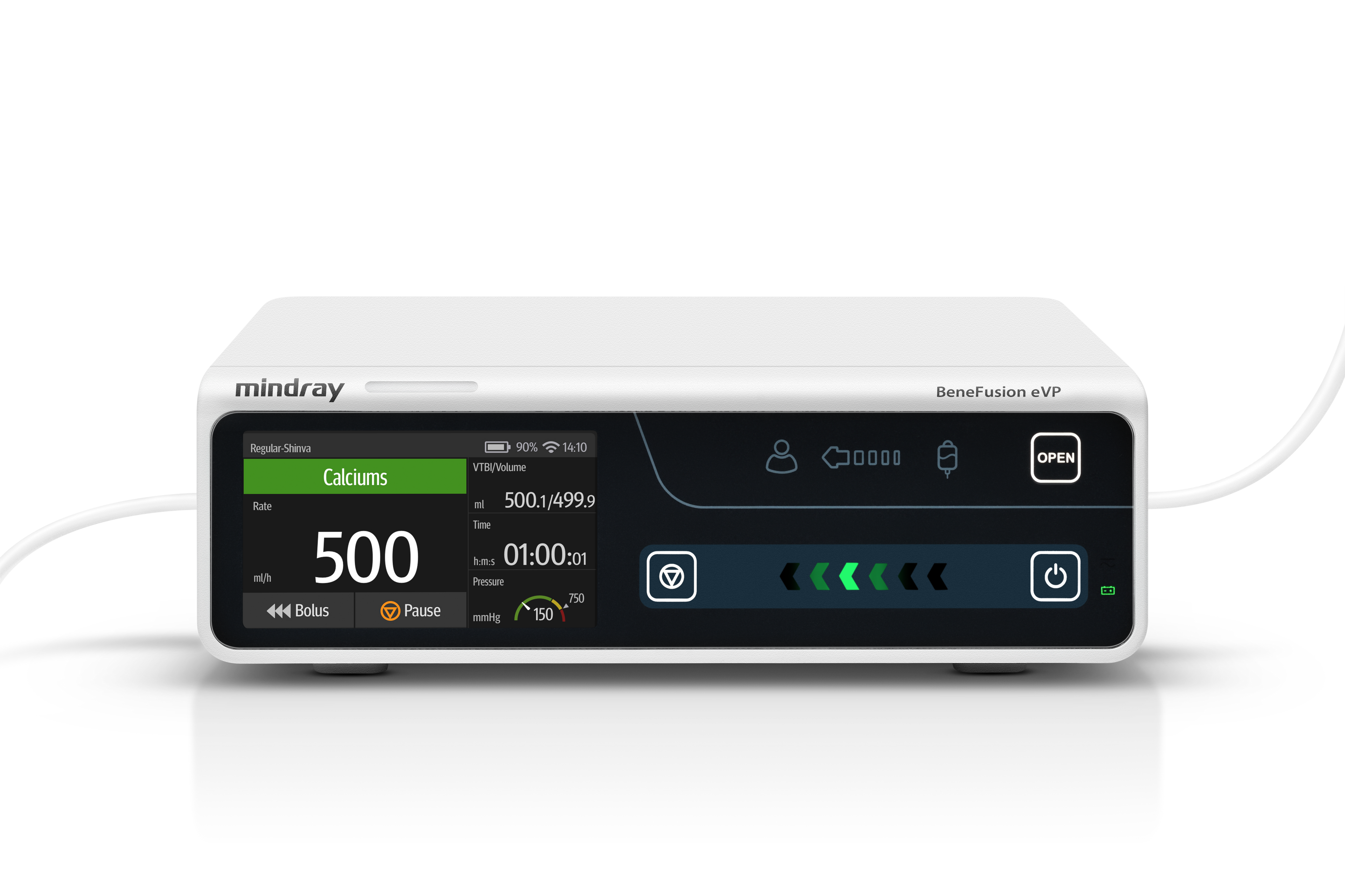 Bomba de Infusión Volumétrica a con Pantalla Táctil Capacitiva de 3.5 Pulgadas, Sistema de Infusión BeneFusion Marca Mindray