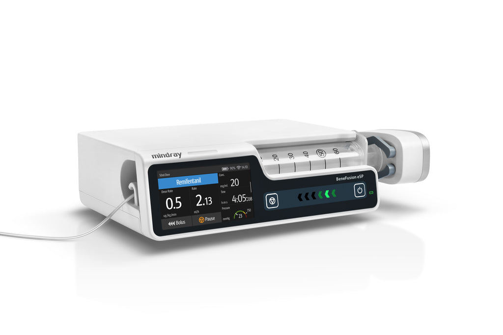 Bomba de Infusión de Jeringa con Pantalla Táctil Capacitiva de 3.5 Pulgadas, Sistema de Infusión BeneFusion Marca Mindray