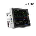 Monitor de signos vitales Marca Mindray modelo Umec12 con los siguientes parámetros: capnografía, electrocardiograma, frecuencia respiratoria, saturación de oxígeno, presiones no invasivas y temperatura.