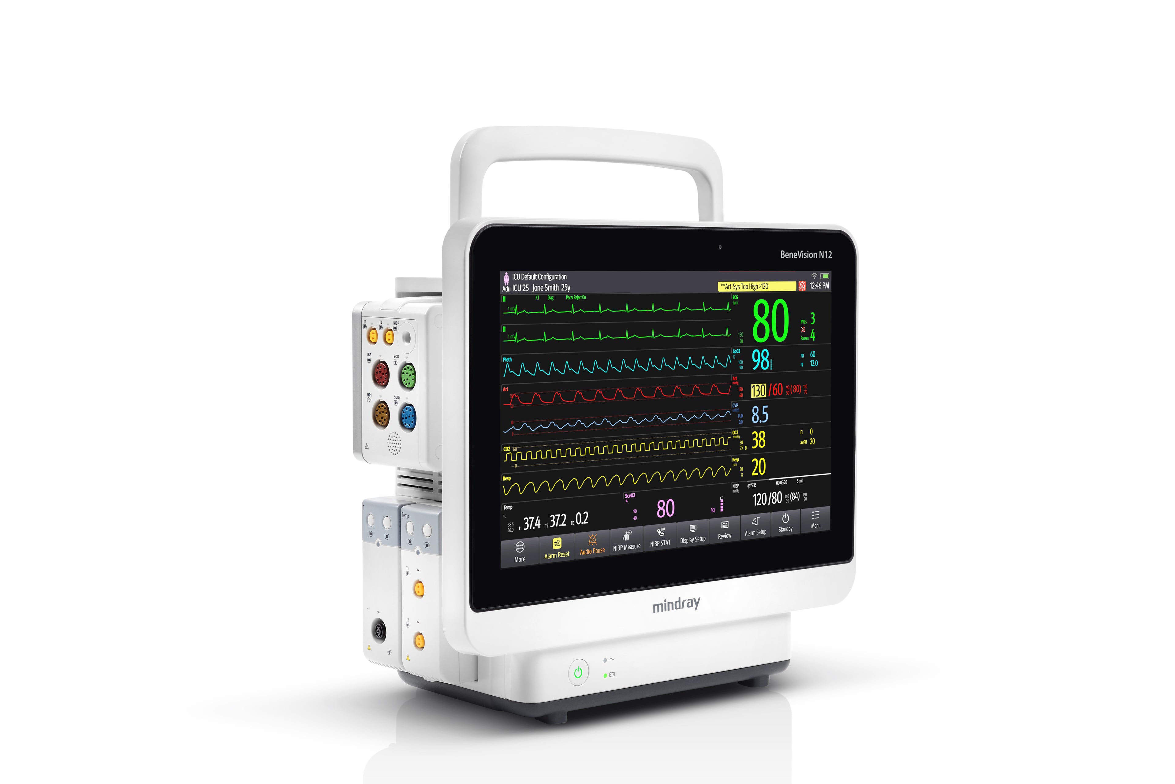 MONITOR DE SIGNOS VITALES (DE TERAPIA INTENSIVA) con módulo multiparamétrico Marca: MINDRAY Modelo: N12