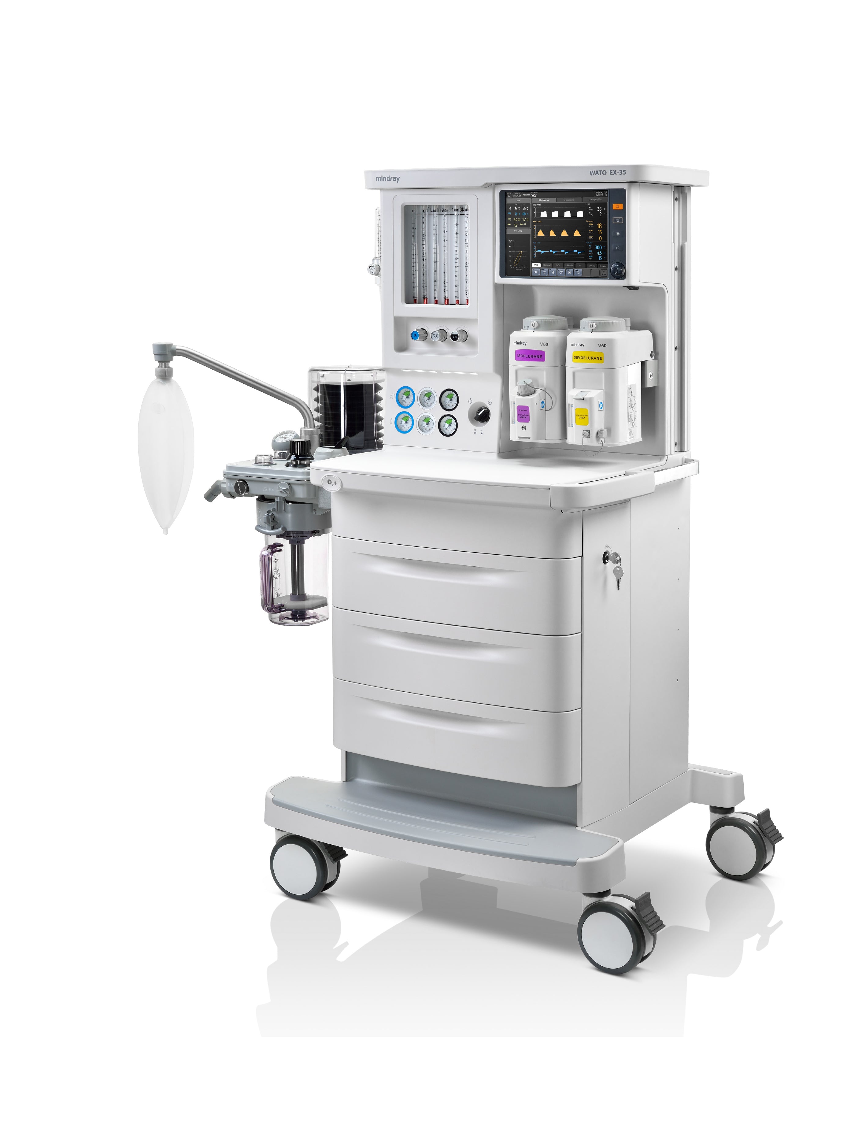 Máquina de anestesia Wato EX35 con vaporizador de sevoflorane